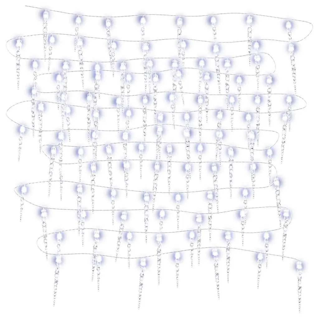 Christmas Icicle Light 200 LEDs Cold White 20m Indoor Outdoor Holiday Decoration