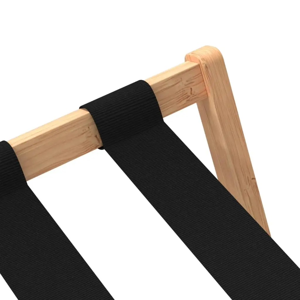 Luggage Rack Bamboo Foldable Suitcase Stand with Shelves Storage Organiser Brown 68 x 38 x 58 cm