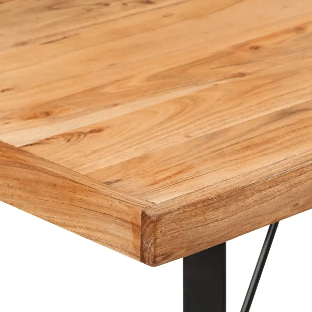 Bar Table with Solid Acacia Wood and Iron Frame