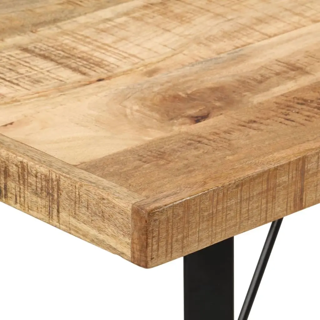 Bar Table Solid Wood Mango Iron Frame 110x55x107 cm Brown