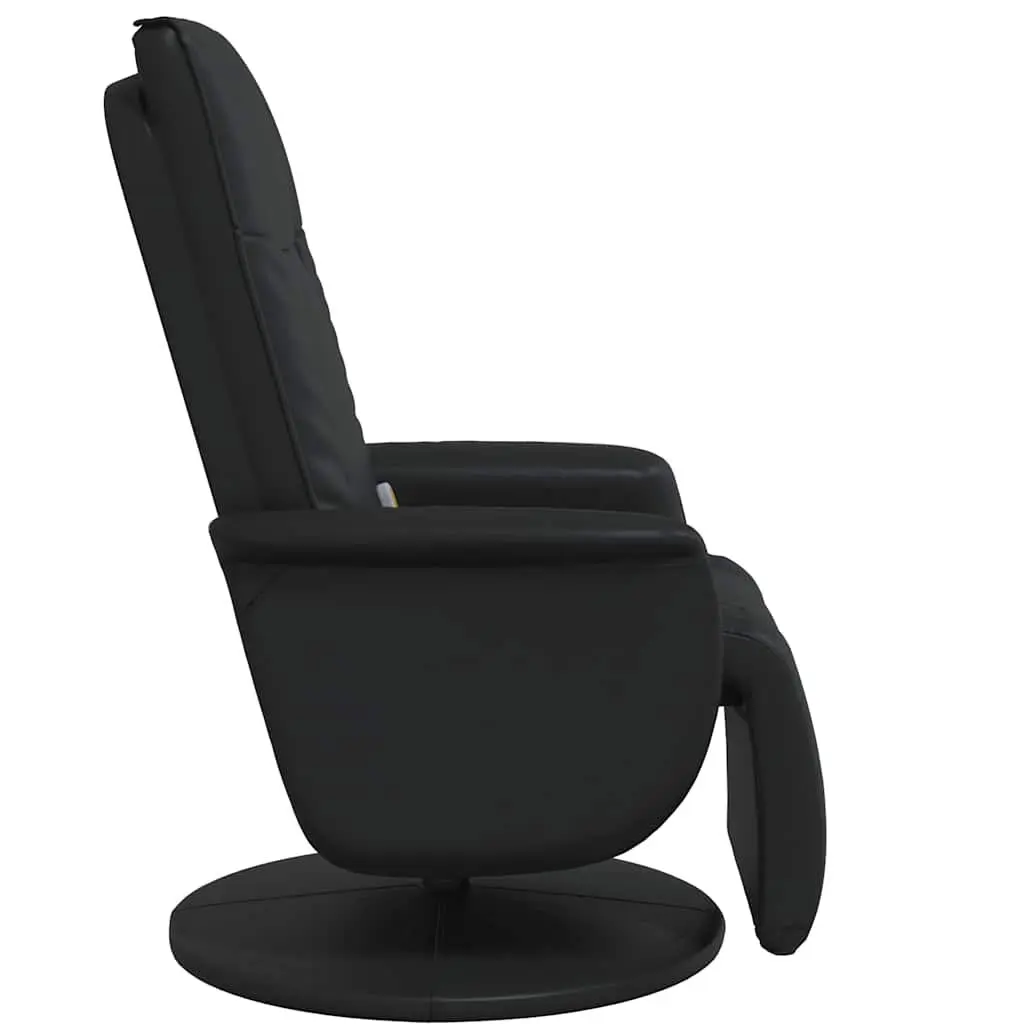 Massage Recliner Chair in Black Faux Leather