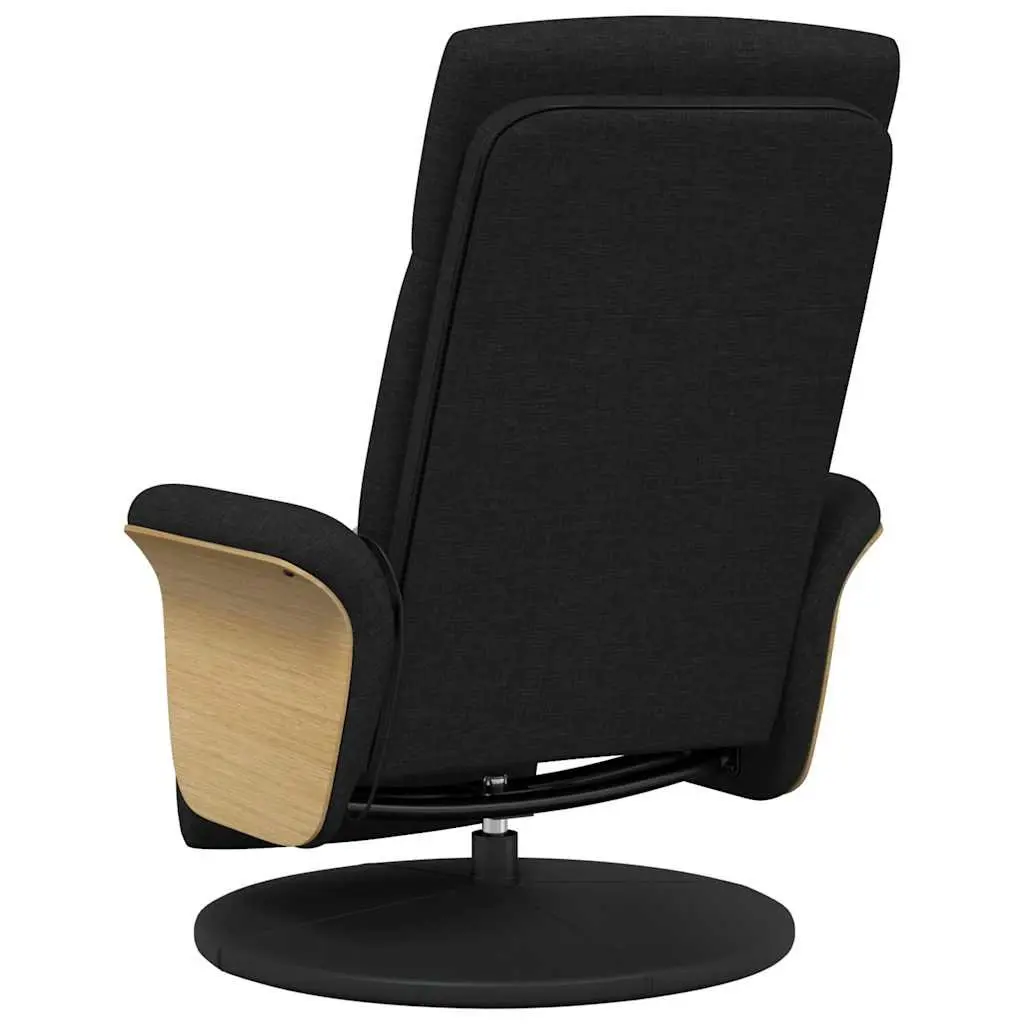 Massage Recliner Chair Vibration Function Adjustable Backrest Footrest 360 Degree Swivel Black