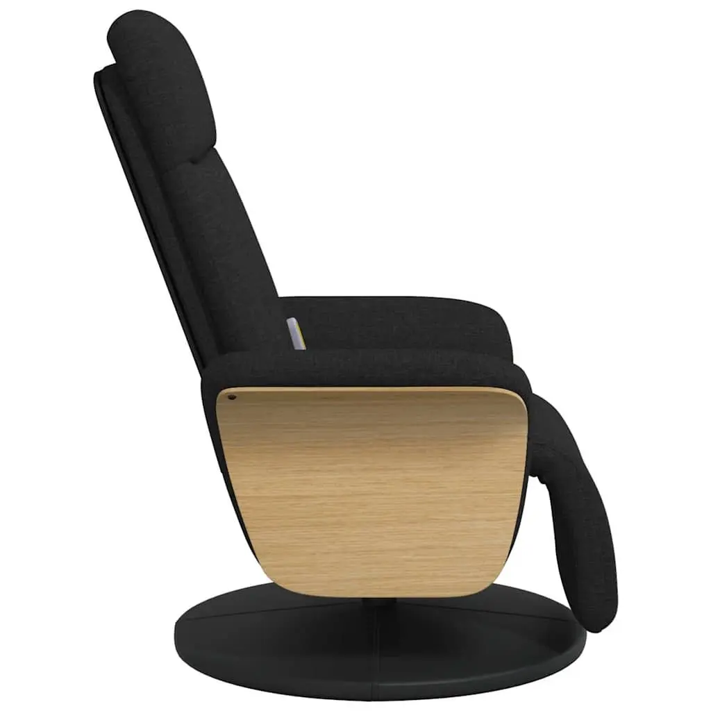 Massage Recliner Chair Vibration Function Adjustable Backrest Footrest 360 Degree Swivel Black