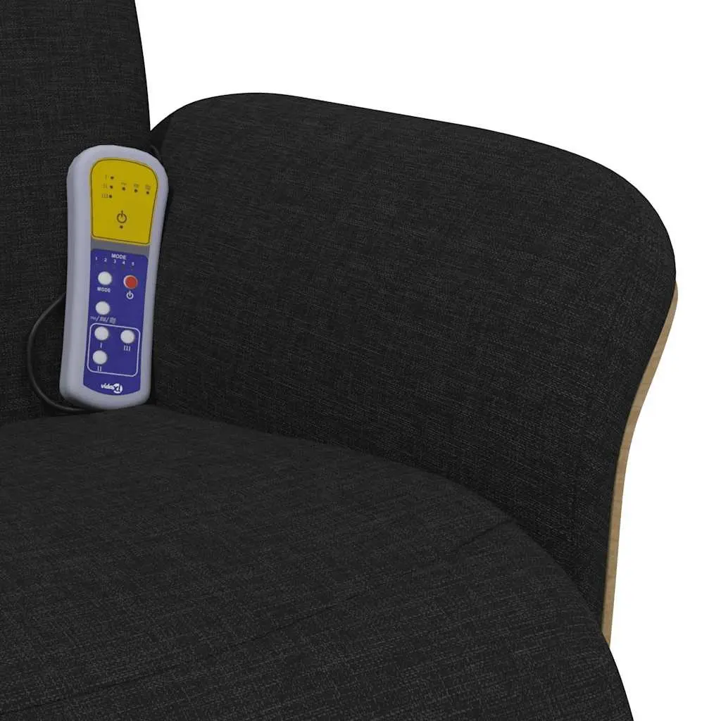Massage Recliner Chair Vibration Function Adjustable Backrest Footrest 360 Degree Swivel Black