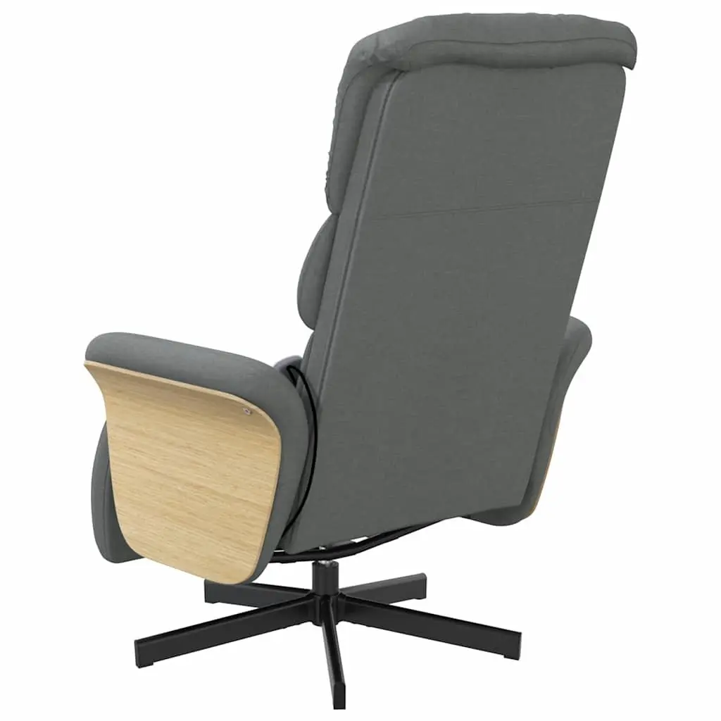 Massage Recliner Chair with Footrest Vibration Function 360 Swivel Grey