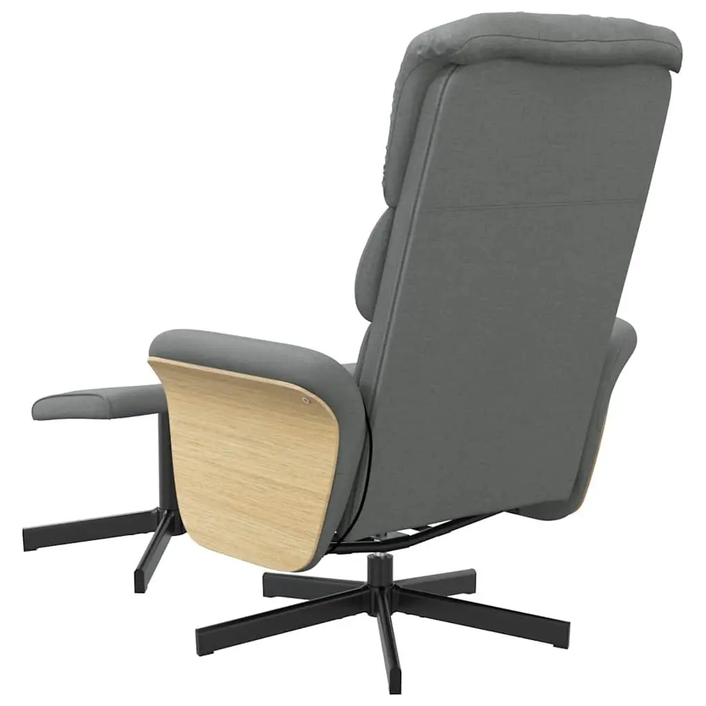 Massage Recliner Chair Vibration Therapy Adjustable Dark Grey with Footstool