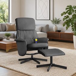 Comfortable Dark Grey Massage Recliner Chair for Your Home
