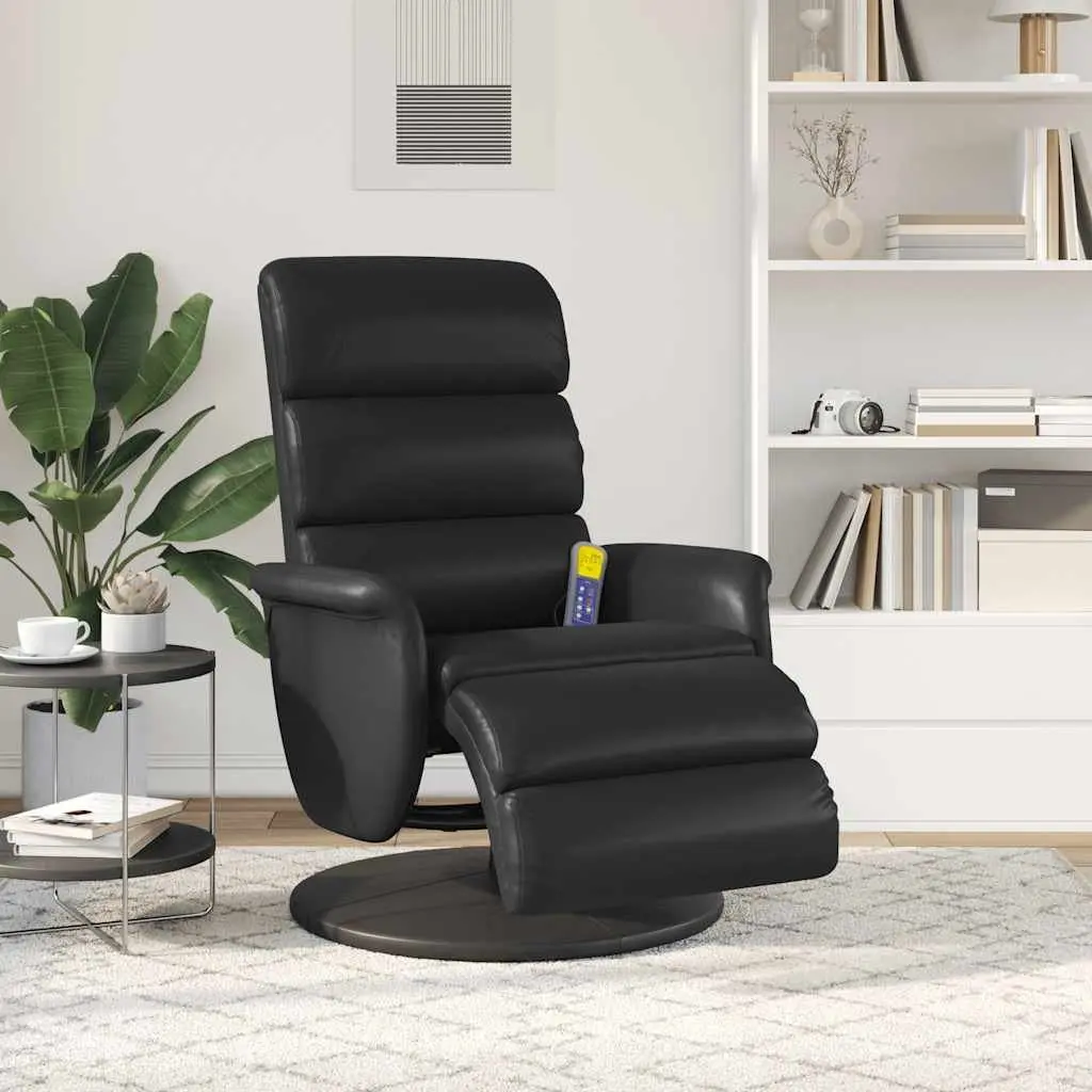Massage Recliner Chair Vibration 360 Swivel Black