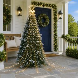 Christmas Tree Light 320 LEDs Warm White 375cm 8 Modes Waterproof Decoration