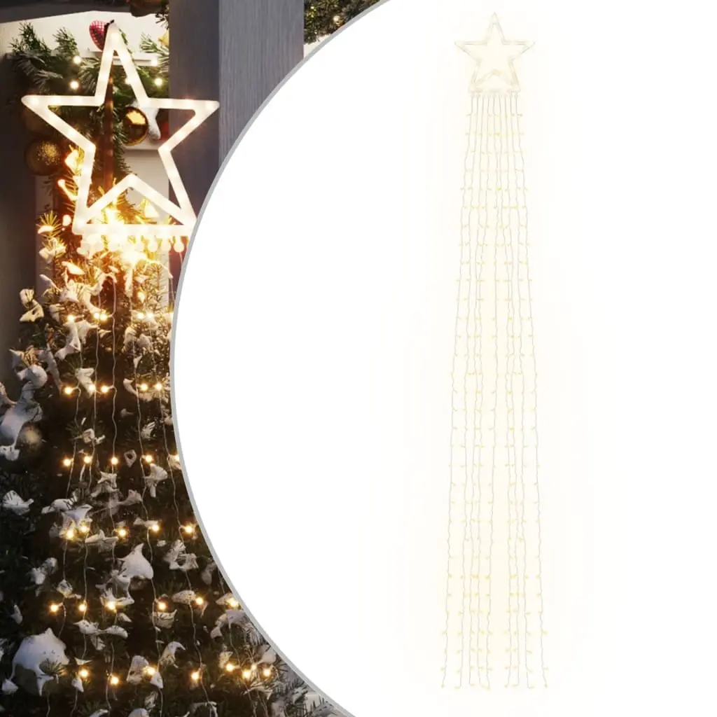 Christmas Tree Light 320 LEDs Warm White 375cm Waterproof Decoration