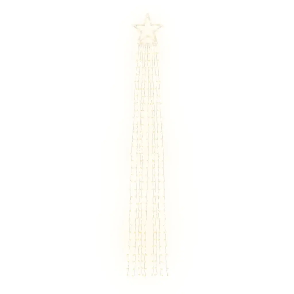 Christmas Tree Light 320 LEDs Warm White 375cm Waterproof Decoration