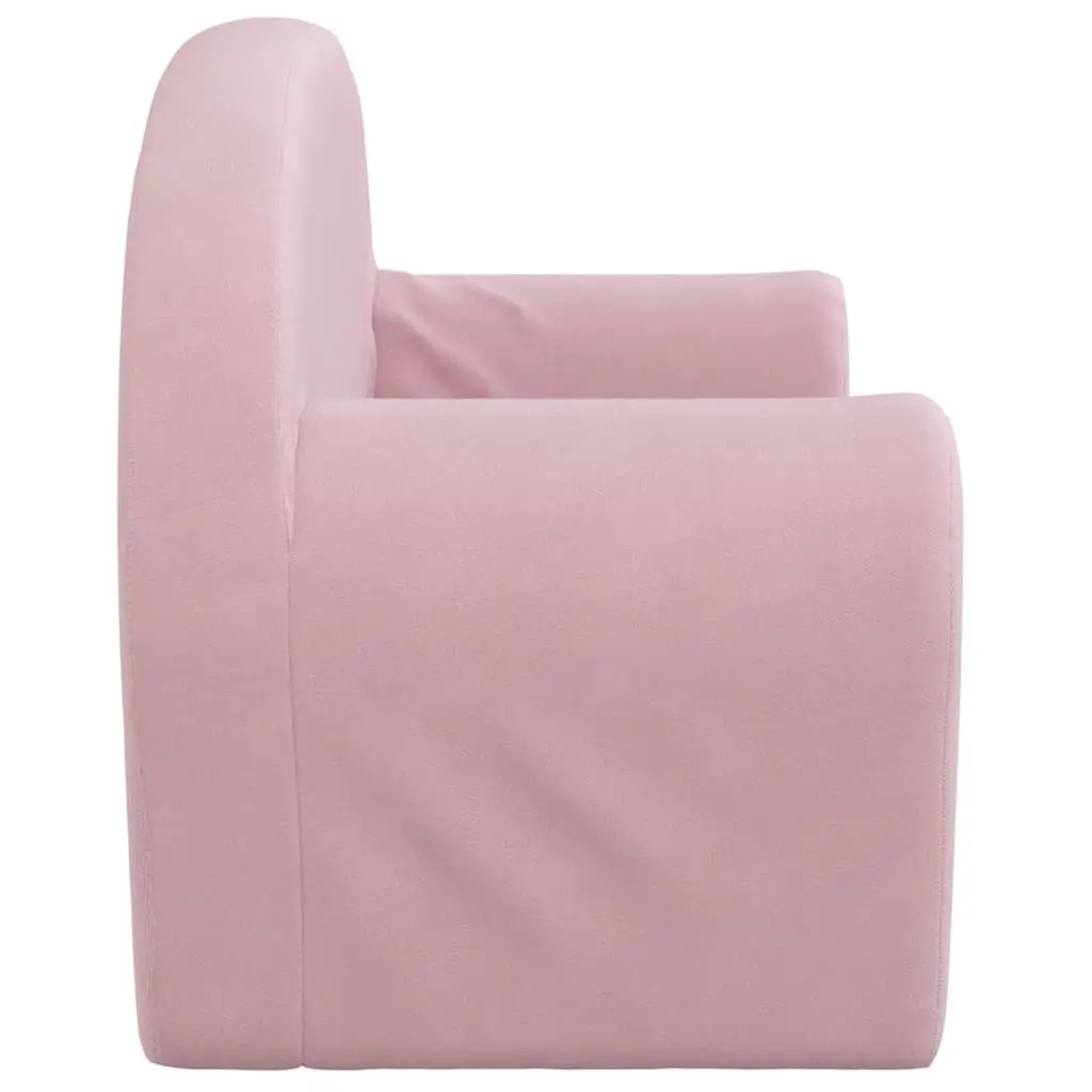 Kids' Sofa 2-Seater Pink Soft Plush Children's Couch Furniture Removable Cover
