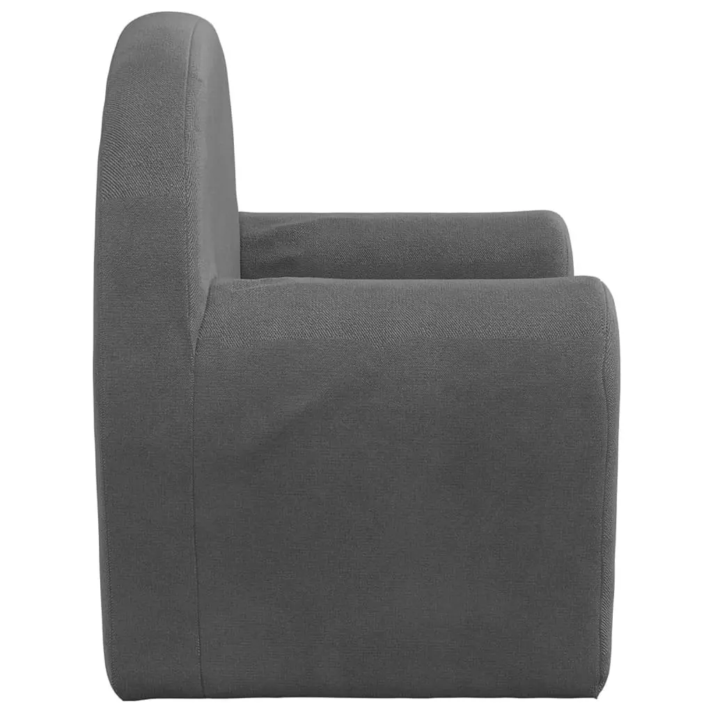 Kids Sofa Bed 2-in-1 Foldable Mini Bed Anthracite Soft Plush