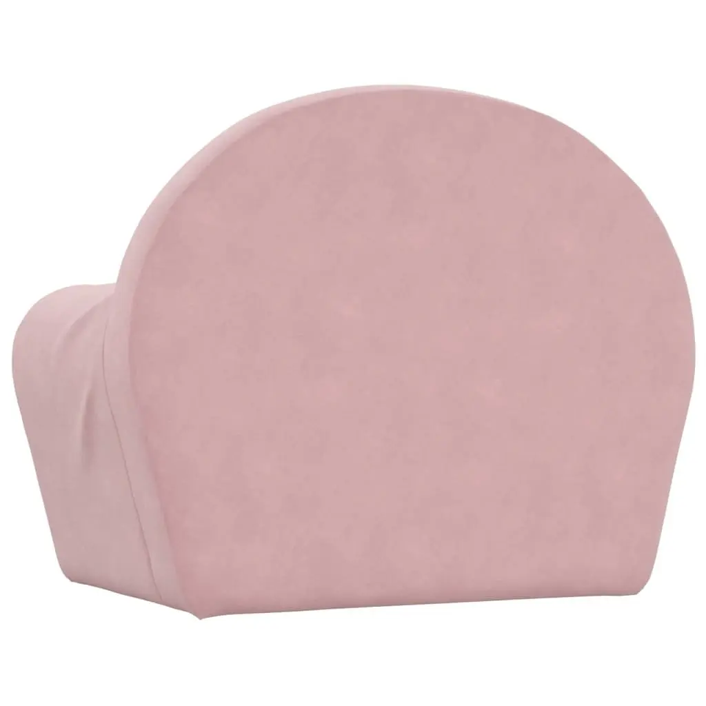 Kids Sofa Bed 2-in-1 Folding Armchair Pink Soft Plush