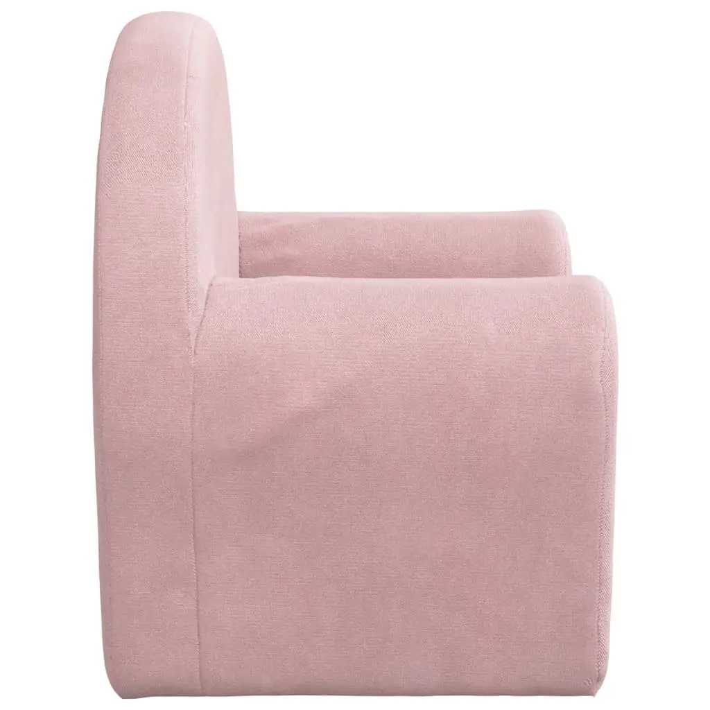 Kids Sofa Bed 2-in-1 Folding Armchair Pink Soft Plush