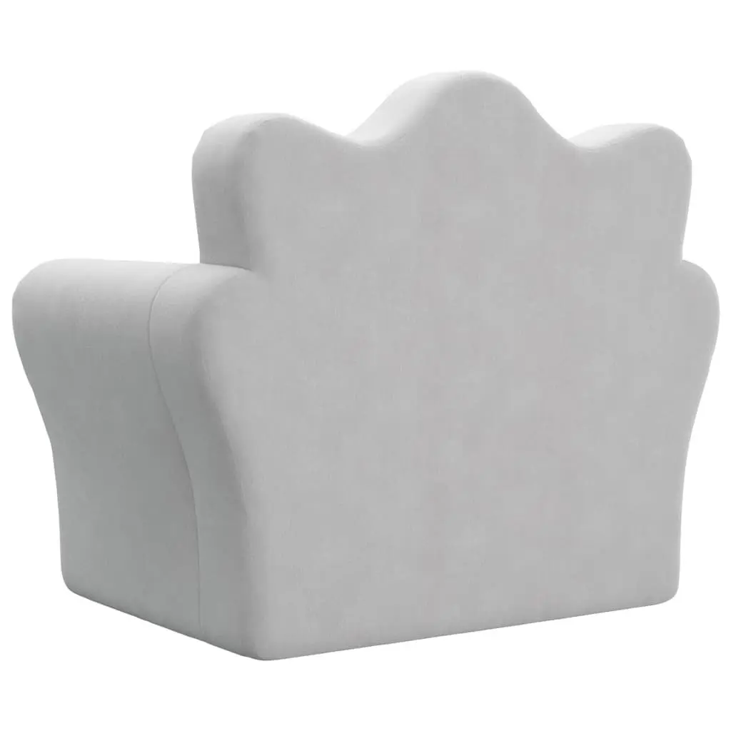 Kids Sofa Bed 2-in-1 Folding Armchair Soft Plush Grey