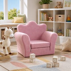Affordable Comfort: Pink Plush Kids Sofa Bed
