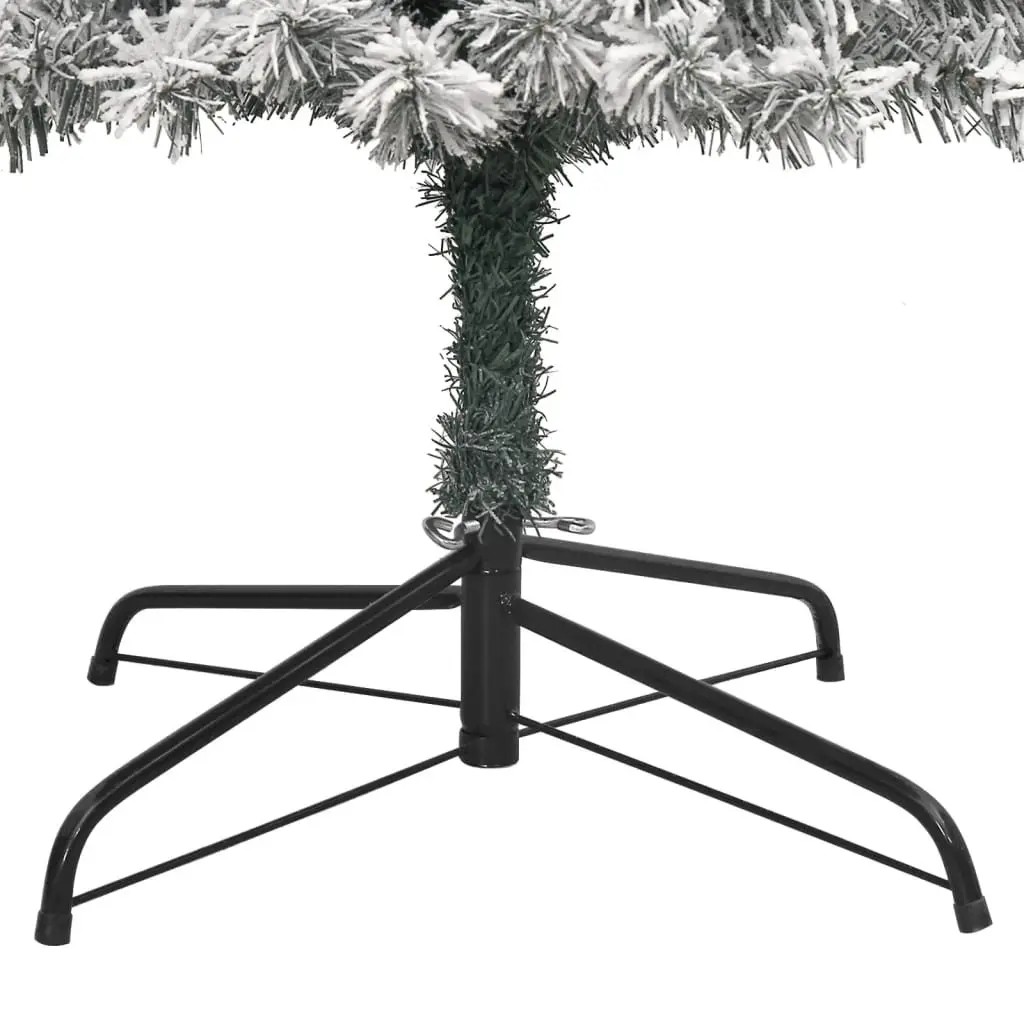 Slim Christmas Tree 270cm White Flocked Snow PVC