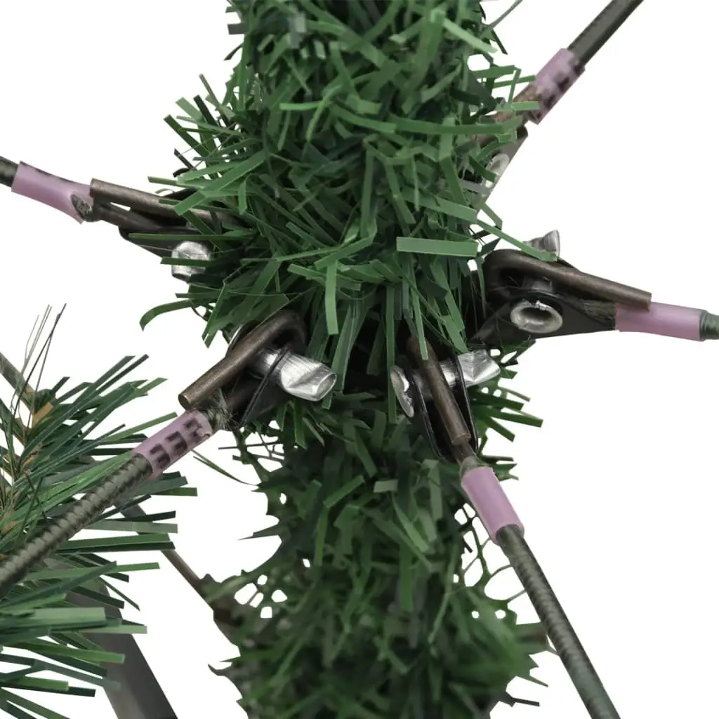 Artificial Christmas Tree 120cm Green Hinged Branches with Pine Needles and Cones