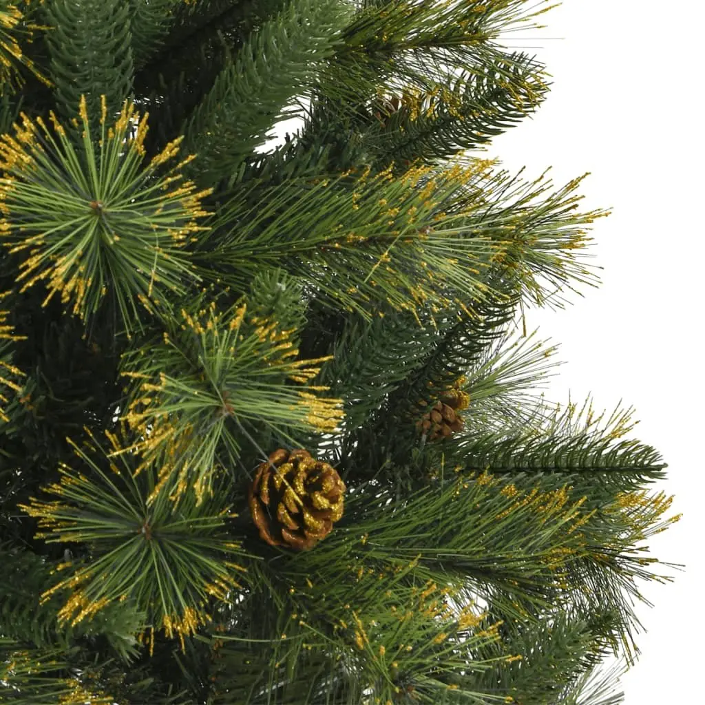 Artificial Christmas Tree 150cm Green Hinged with Pine Cones