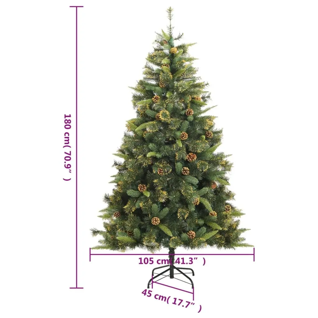 Artificial Christmas Tree 180cm Green PE Tips Cones