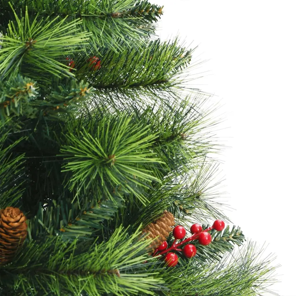 Artificial Christmas Tree Hinged 120cm Green Cones Berries