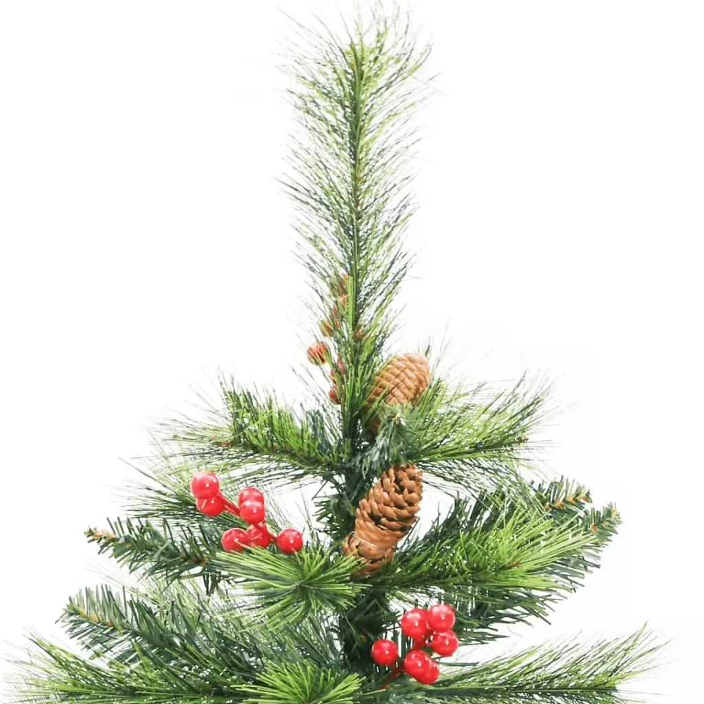 Artificial Christmas Tree Hinged 150cm Green with Cones Berries
