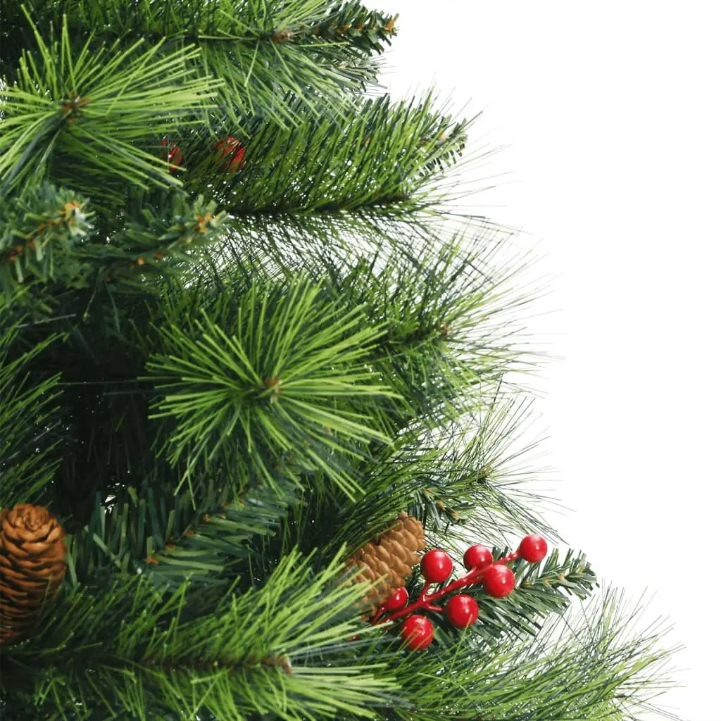 Artificial Christmas Tree Hinged 150cm Green with Cones Berries