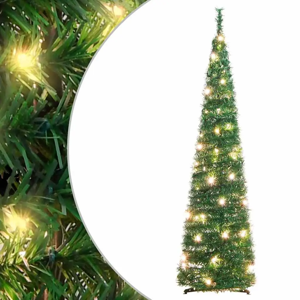 Artificial Christmas Tree 120cm Green 50 LEDs 8 Lighting Modes