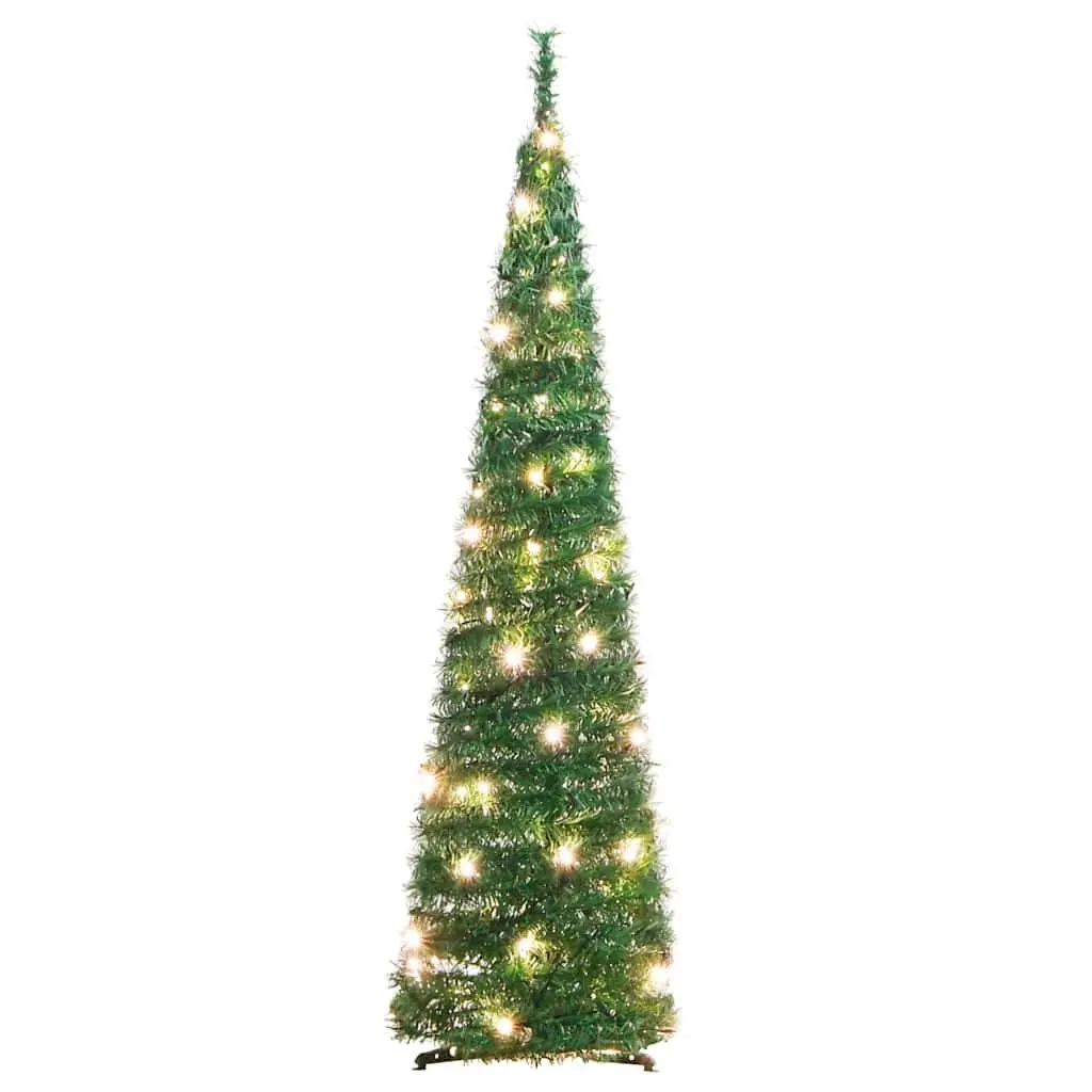 Artificial Christmas Tree 120cm Green 50 LEDs 8 Lighting Modes