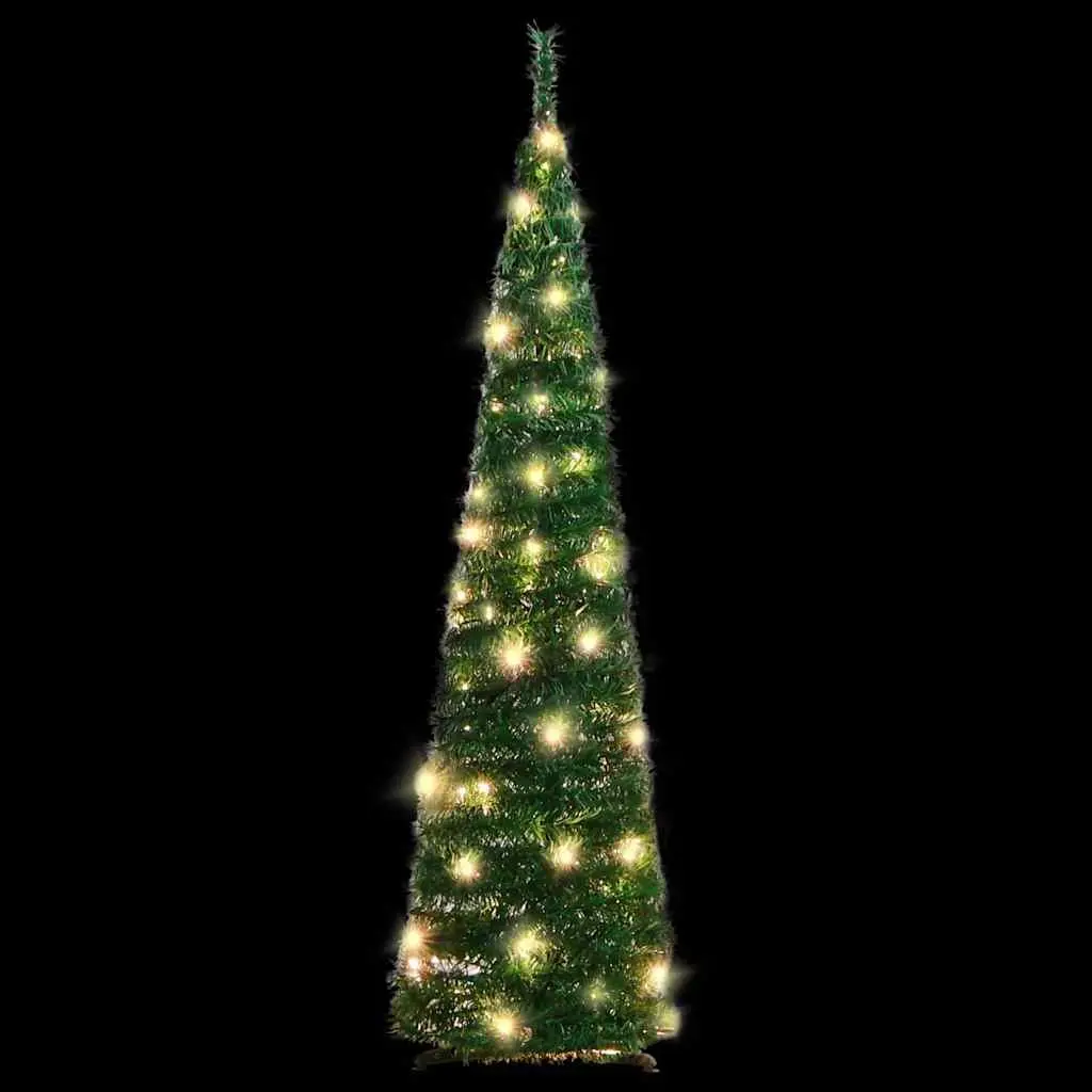 Artificial Christmas Tree 120cm Green 50 LEDs 8 Lighting Modes