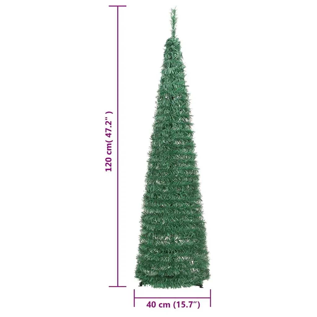 Artificial Christmas Tree 120cm Green 50 LEDs 8 Lighting Modes
