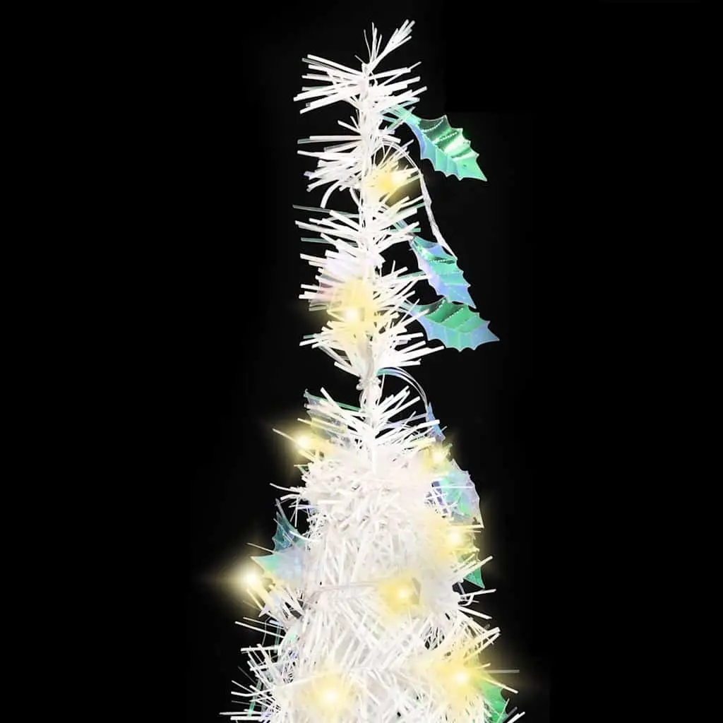 Artificial Christmas Tree Holiday Decoration 150cm White 100 LEDs
