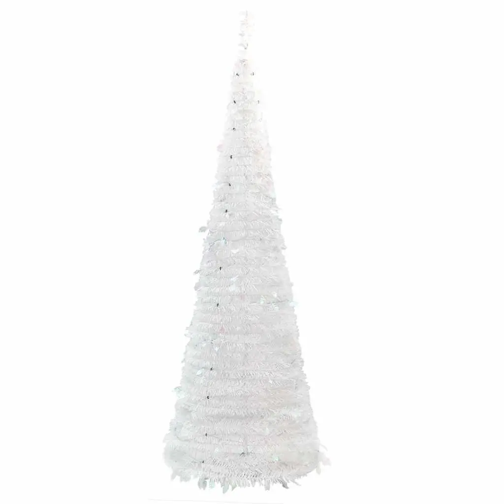 Artificial Christmas Tree 180cm White 150 LEDs 8 Lighting Modes