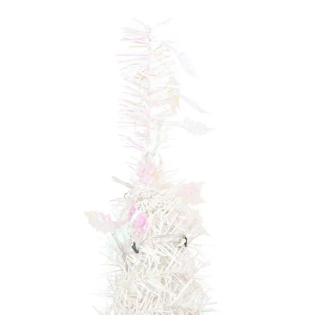 Artificial Christmas Tree 210cm Holiday Decoration White 200 LEDs 8 Lighting Modes
