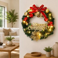 Christmas Wreath with LED Lights: Practical and Festive