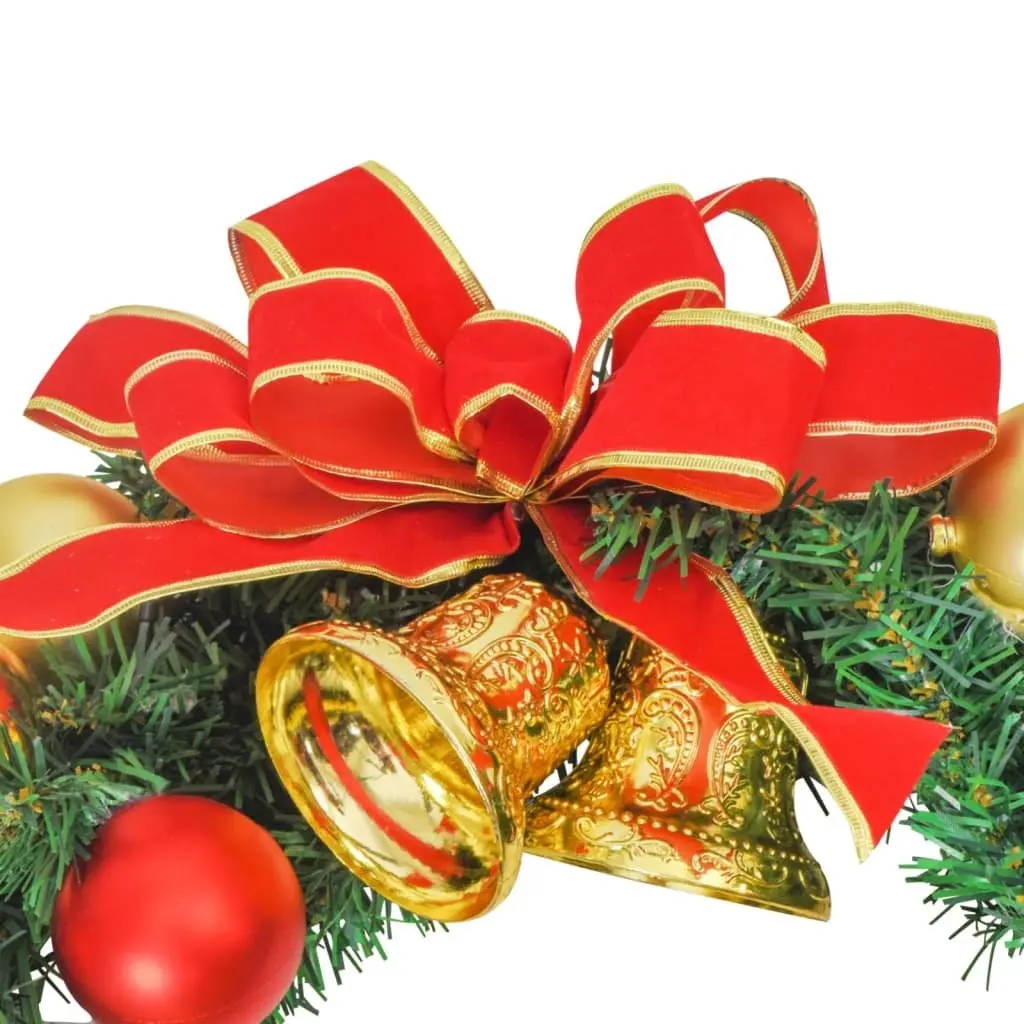 Christmas Wreath 30cm Green LED Lights Holiday Home Decoration