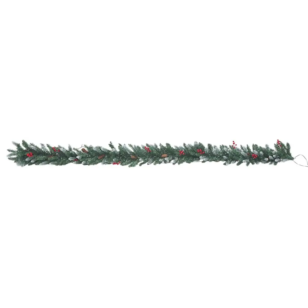 4 Piece Christmas Door Decoration Set LED Lights Wreath Garland Trees Green