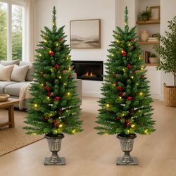 Quality 120cm Green Artificial Christmas Tree with LEDs