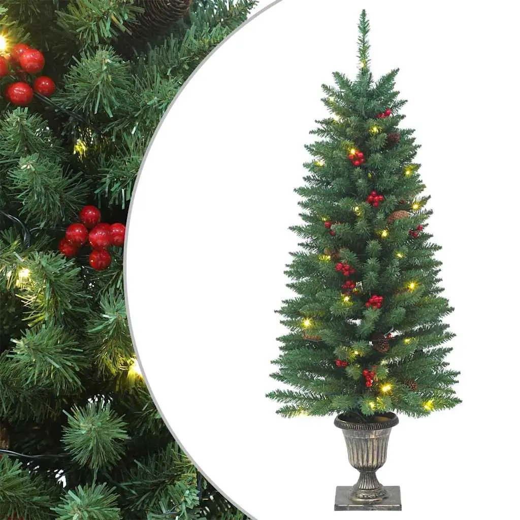 Artificial Christmas Trees 120cm Green LED Lighted Decoration 2 Piece