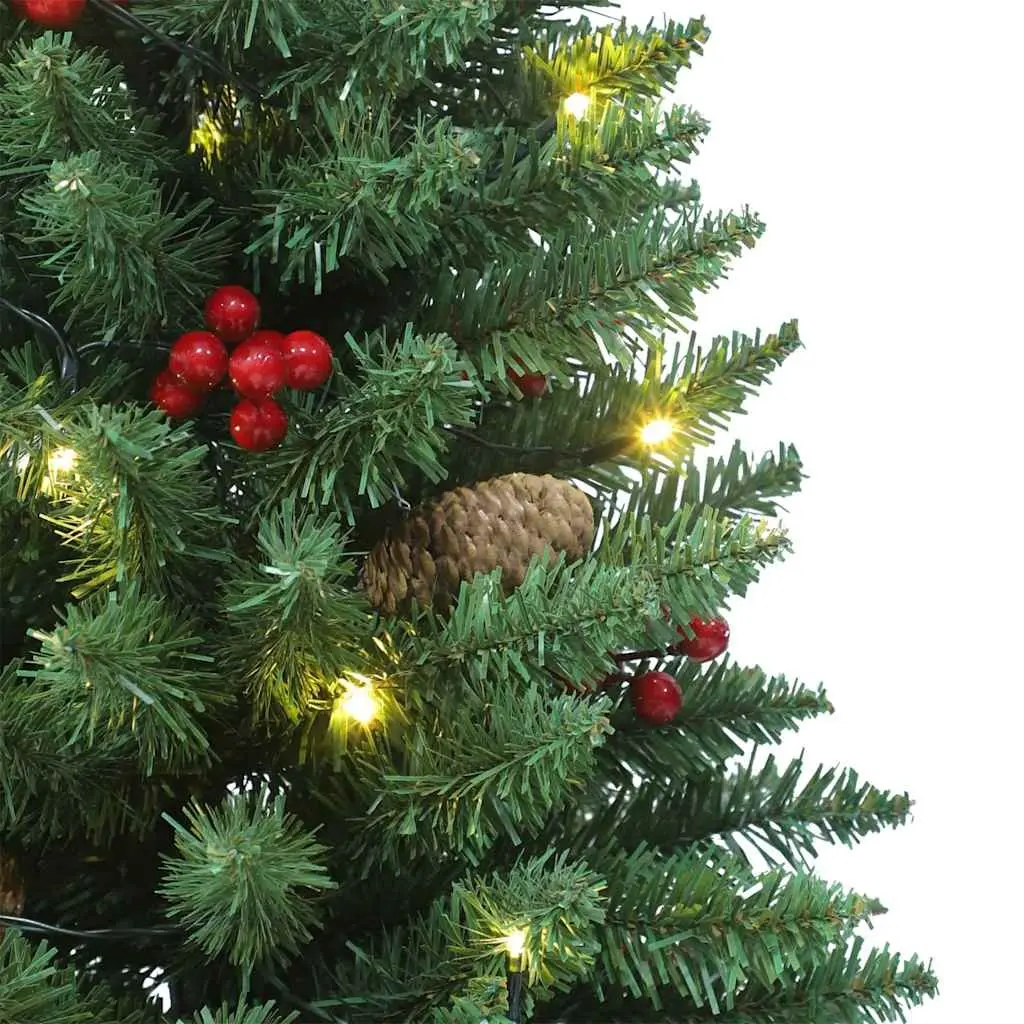 Artificial Christmas Trees 120cm Green LED Lighted Decoration 2 Piece
