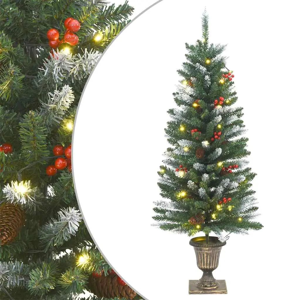 Artificial Christmas Tree Green 120cm 100 LEDs 8 Lighting Modes
