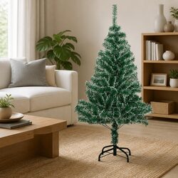 Practical 150cm Green Flocked Christmas Tree for Festivities