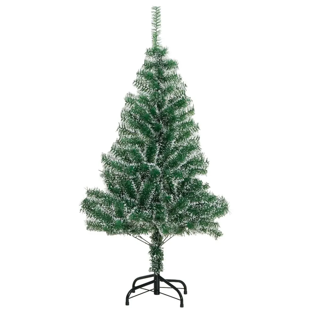 Artificial Christmas Tree 150cm Green Flocked Snow Seasonal Holiday Decoration