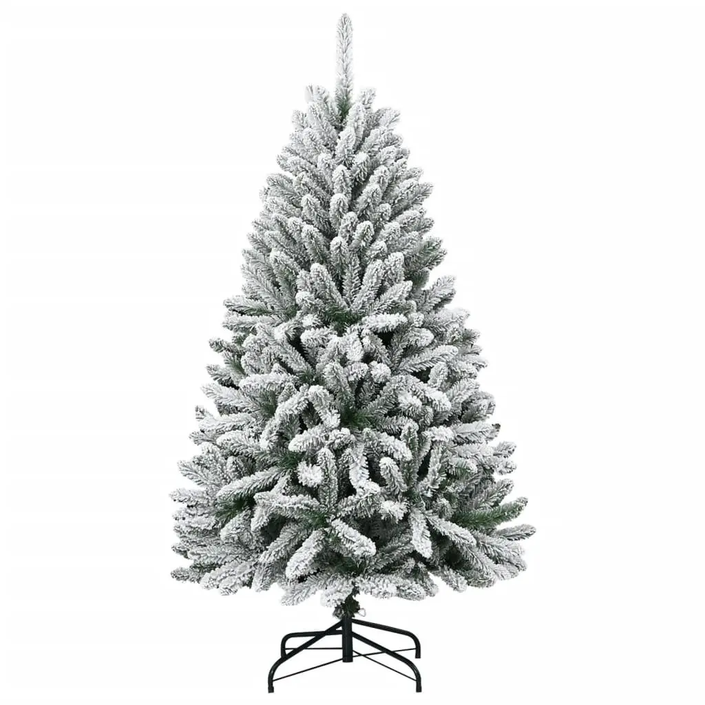 Artificial Christmas Tree 150 cm Flocked Snow White Holiday Decoration