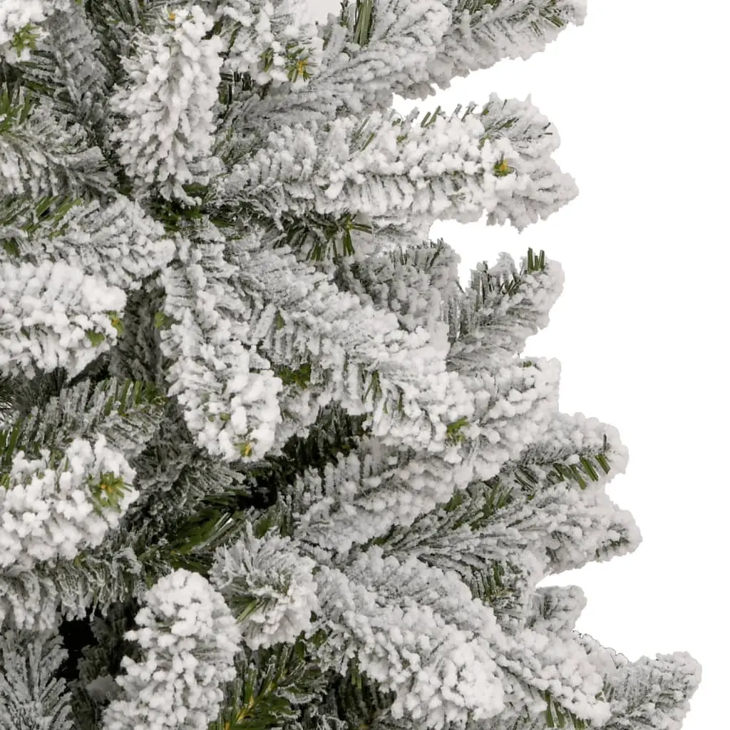 Artificial Christmas Tree Hinged 210cm White Flocked Snow