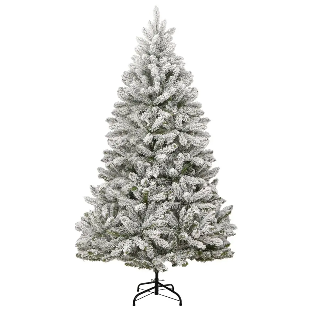 Artificial Christmas Tree Flocked Snow 240cm White PVC Tips