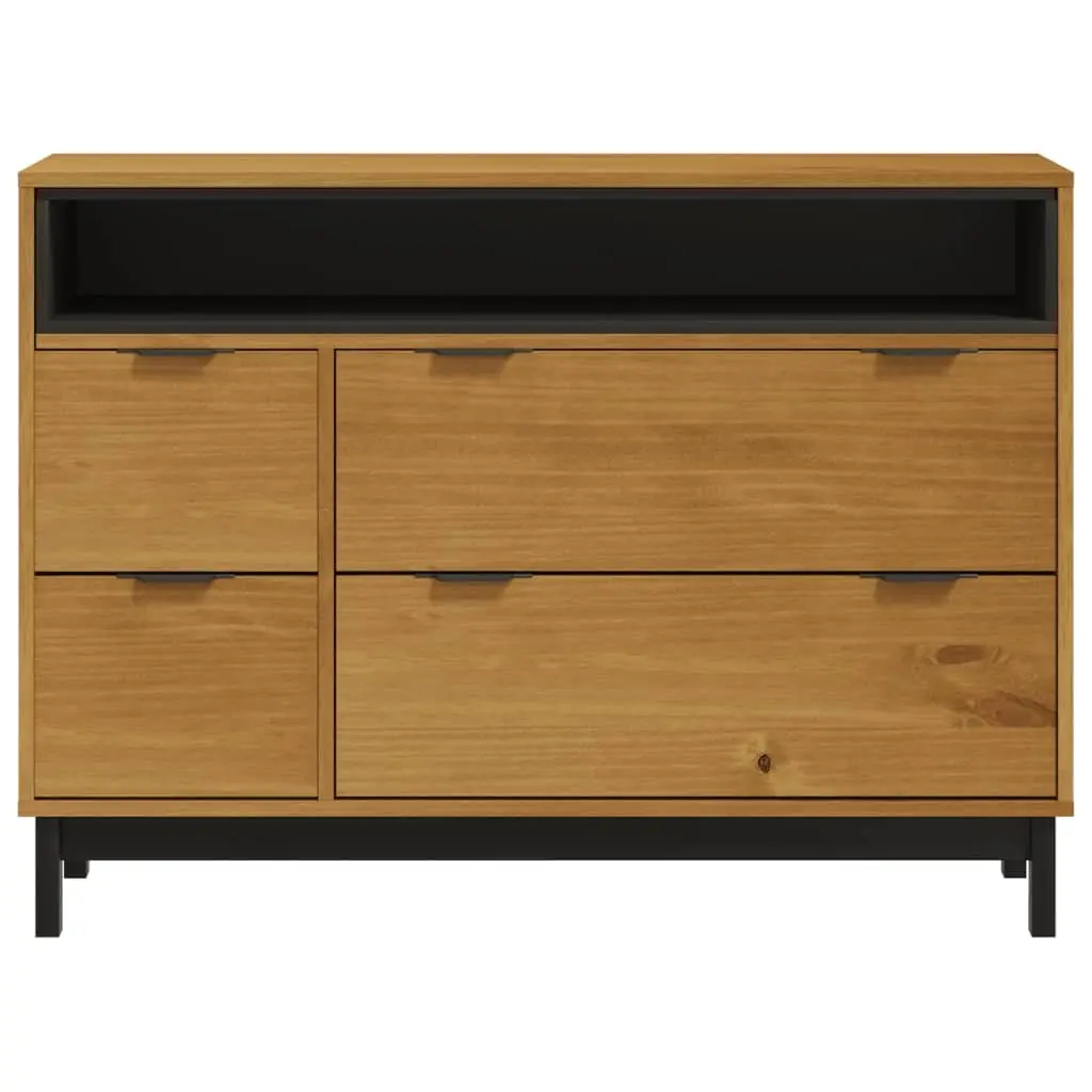 4 Drawer Storage Organizer in Solid Pine