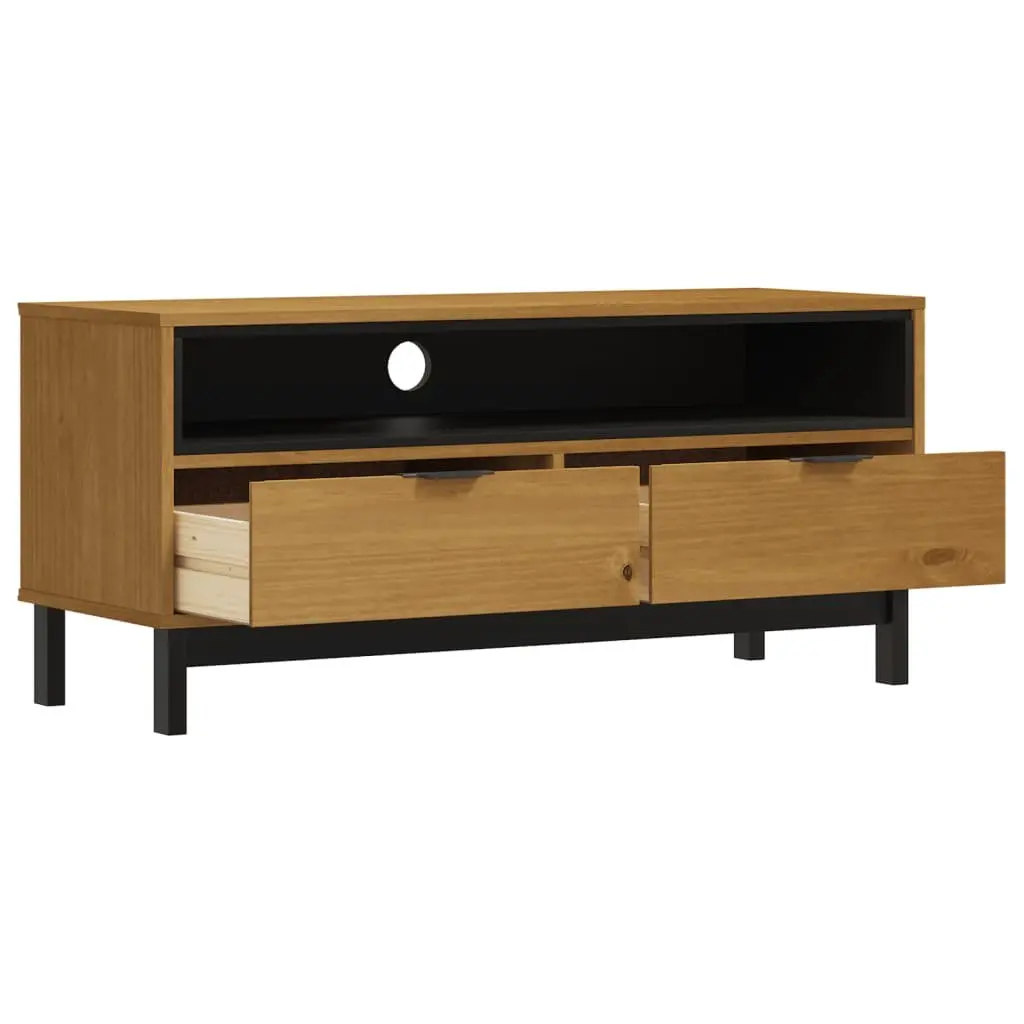 Solid Pine TV Cabinet with Ample Storage