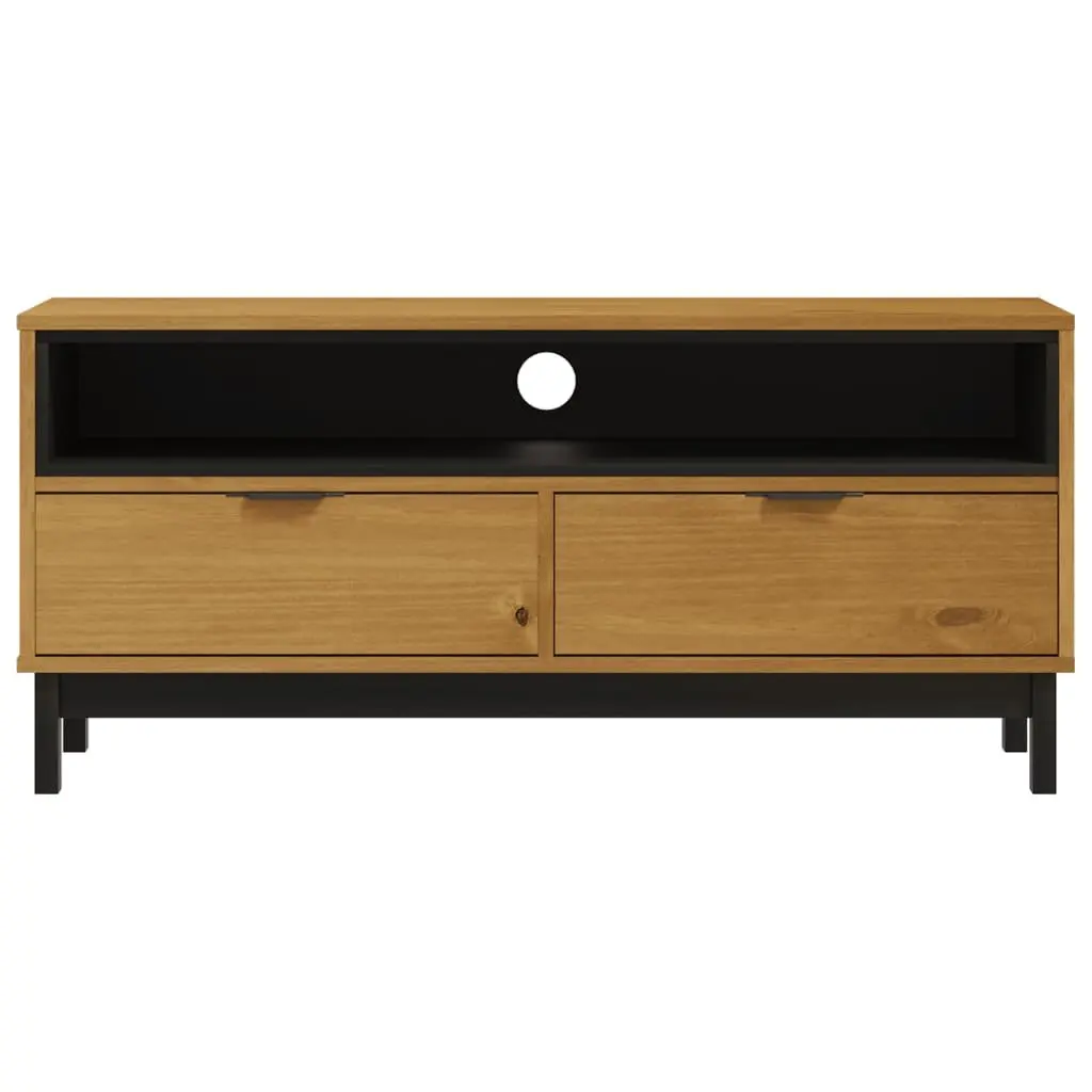 Solid Pine TV Cabinet with Ample Storage